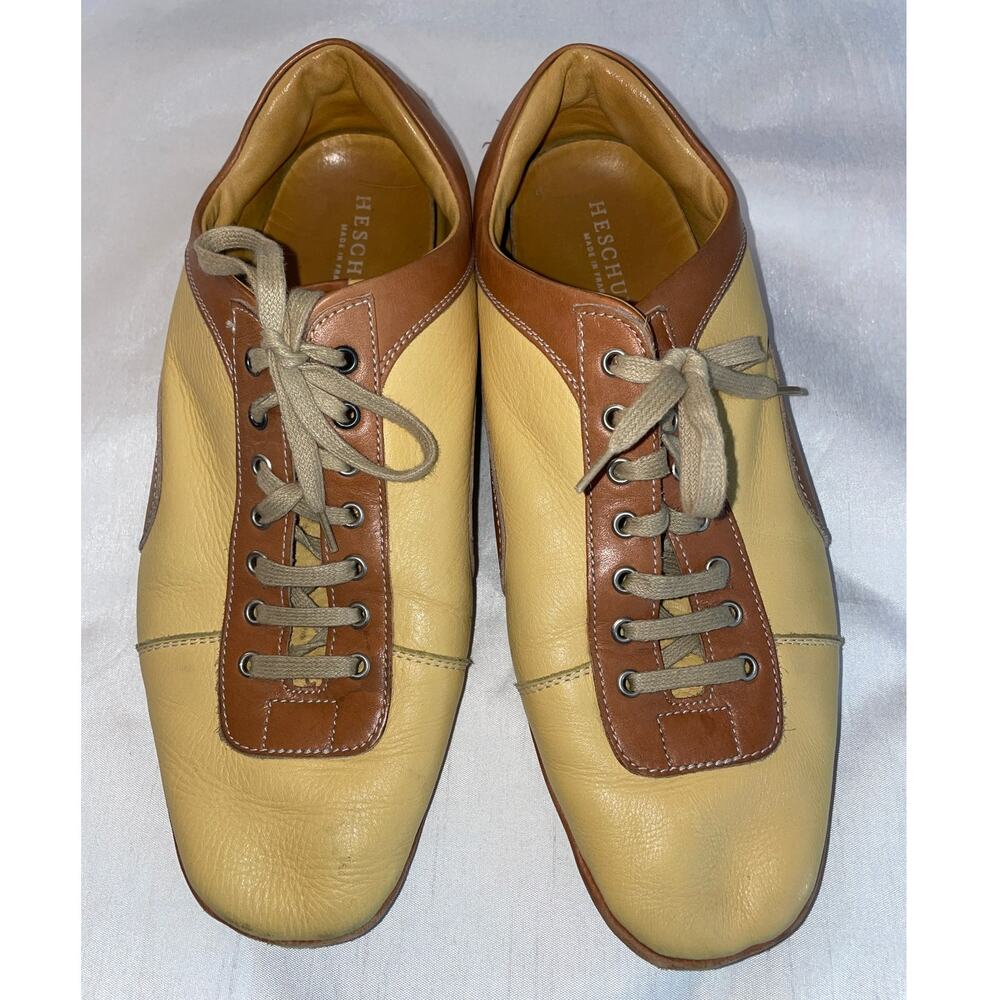 Heschung Leather Moccasins -‎ Size Women's 8.5 / Men's 7 - Made in France